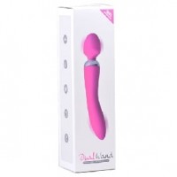 Wand Massager Dual Vibrators, 10 Functions EACH END, Rechargeable, Teal, BOTH ENDS VIBRATE INDEPENDENTLY